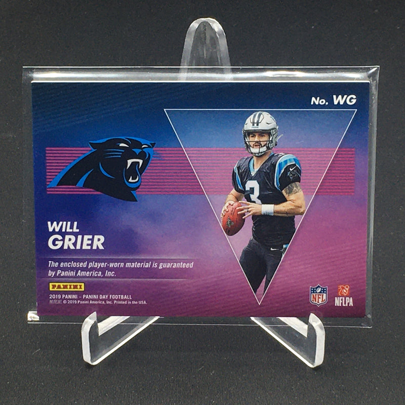 2019 PANINI - PANINI DAY FOOTBALL - CRACKED ICE RELIC - W. GRIER - #WG - #'D/25 - RC