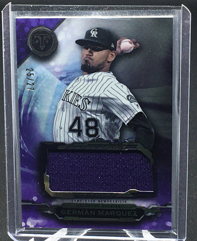 2019 TOPPS TRIPLE THREADS - SINGLE JUMBO RELIC - G. MARQUEZ - #SJR-GM1 - #'D/27 - JERSEY