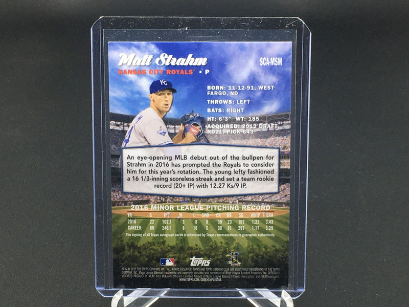 2017 TOPPS STADIUM CLUB - M. STRAHM -
