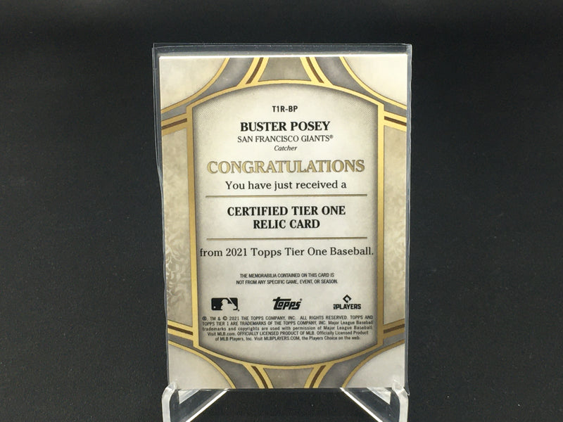 2021 TOPPS TIER ONE - B. POSEY - #T1R-BP - #'D/344 - RELIC