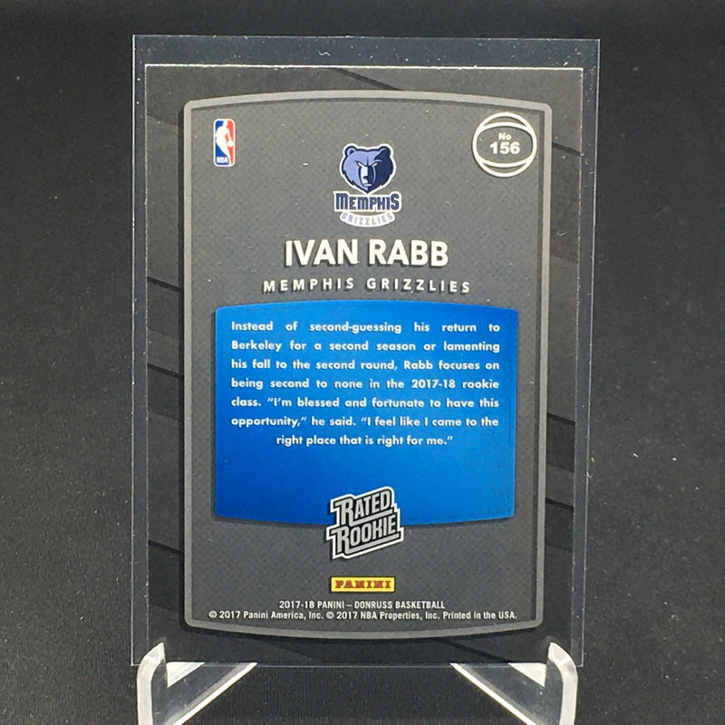 2017 PANINI DONRUSS - RATED ROOKIE - I. RABB -