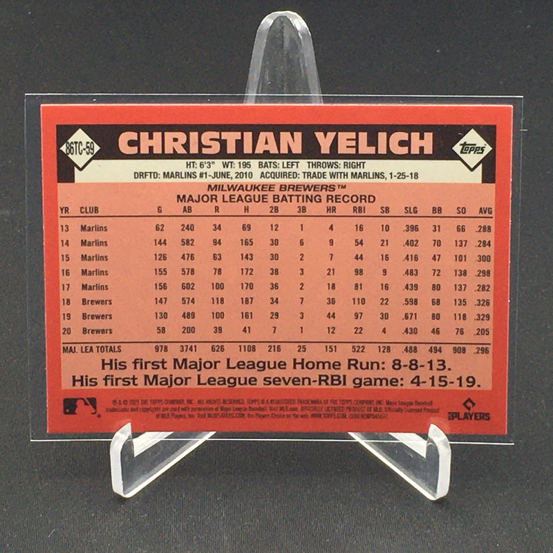 2021 TOPPS CHROME  - 35TH ANNIVERSARY - C. YELICH -