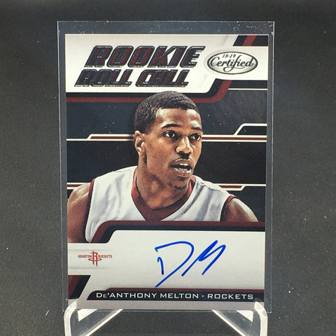2018 PANINI CERTIFIED - ROOKIE ROLL CALL - D. MELTON - #RRC-DM - AUTOGRAPH
