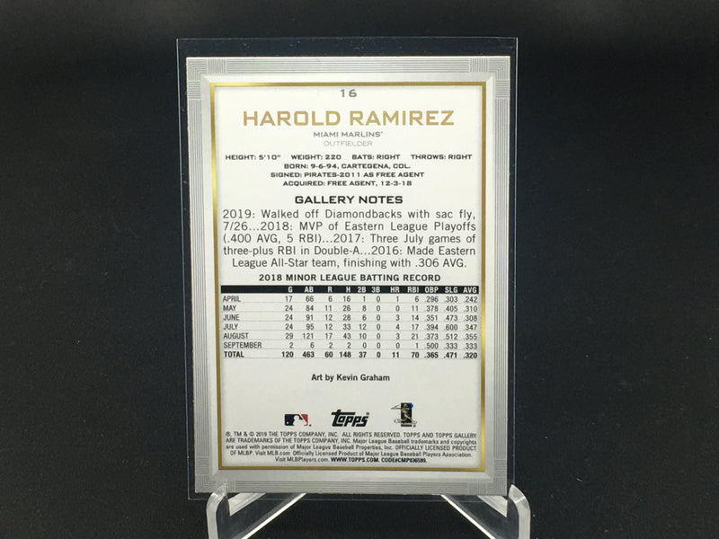 2019 TOPPS GALLERY - H. RAMIREZ -