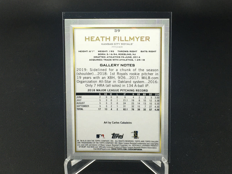 2019 TOPPS GALLERY - H. FILLMYER -