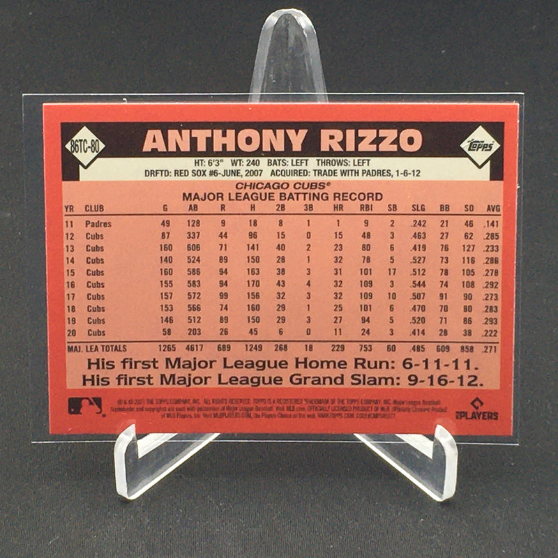 2021 TOPPS CHROME - 35TH ANNIVERSARY - A. RIZZO -