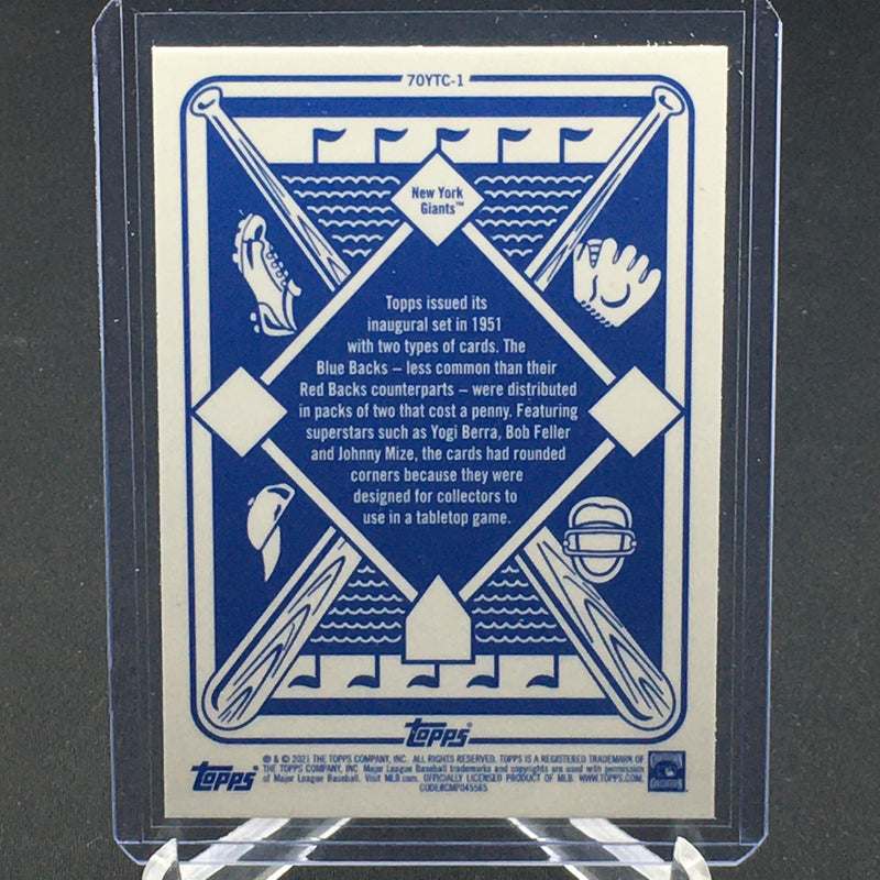 2021 TOPPS SERIES TWO - 70 YEARS OF TOPPS CHROME - W. MAYS -