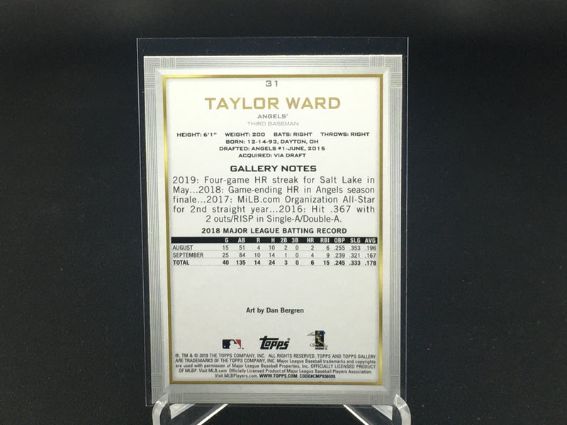 2019 TOPPS GALLERY - T. WARD -