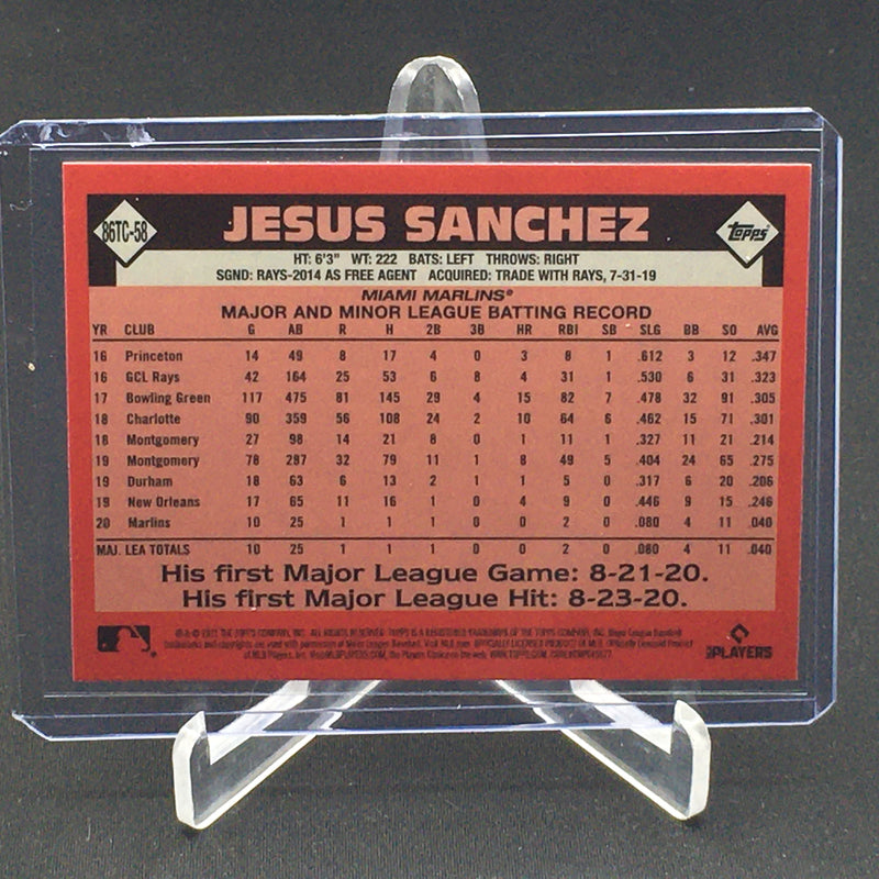 2021 TOPPS CHROME - 35TH ANNIVERSARY - J. SANCHEZ -