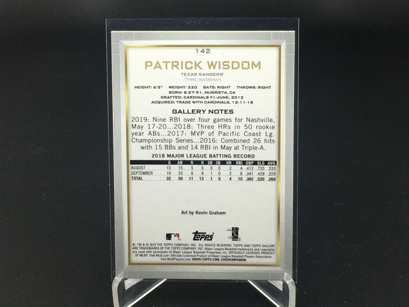2019 TOPPS GALLERY - P. WISDOM -