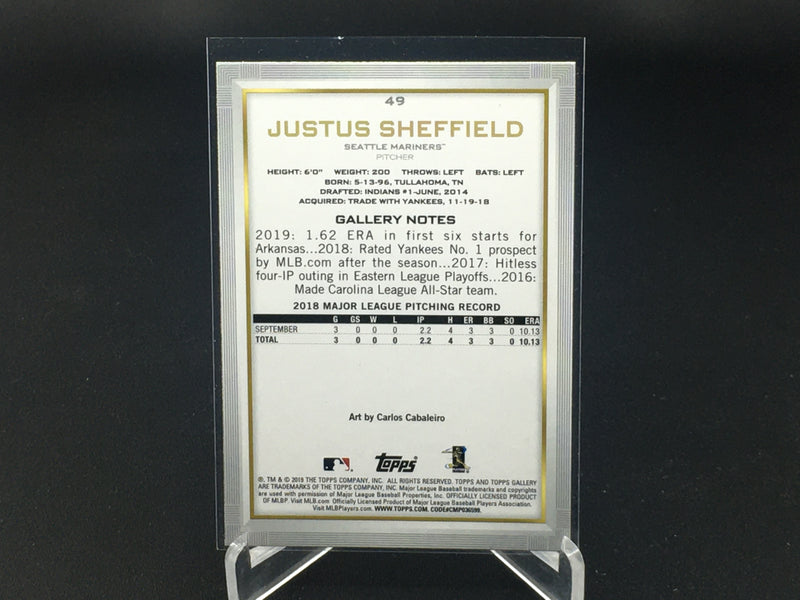 2019 TOPPS GALLERY - J. SHEFFIELD -