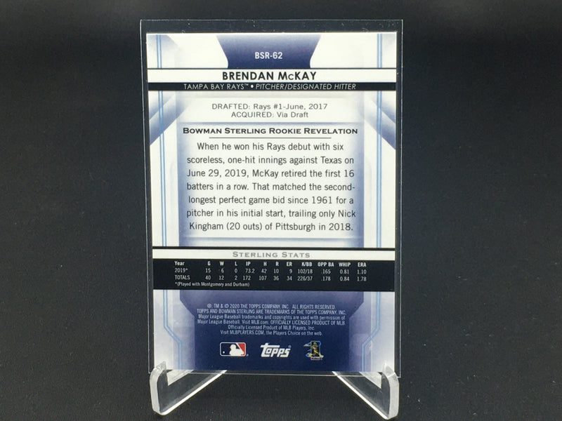2020 TOPPS BOWMAN STERLING - SPECKLE REFRACTOR - B. MCKAY -