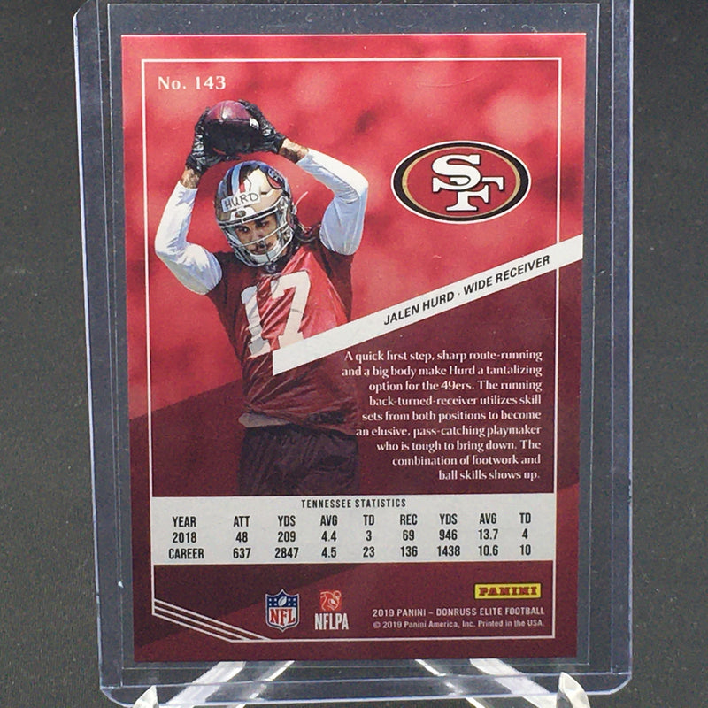 2019 PANINI DONRUSS ELITE - J. HURD - #143 - #'D/299 - RC