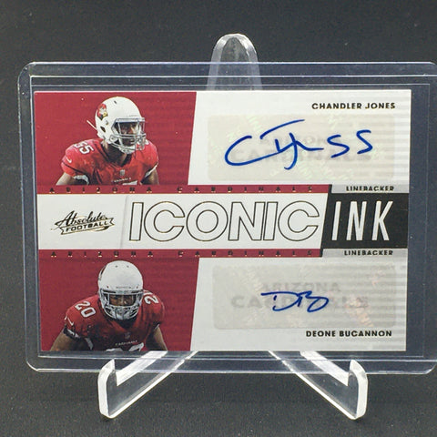 2018 PANINI ABSOLUTE - ICONIC INK - C. JONES/ D. BUCANNON - #ID-CD - #'D/50 - DUAL AUTOGRAPH