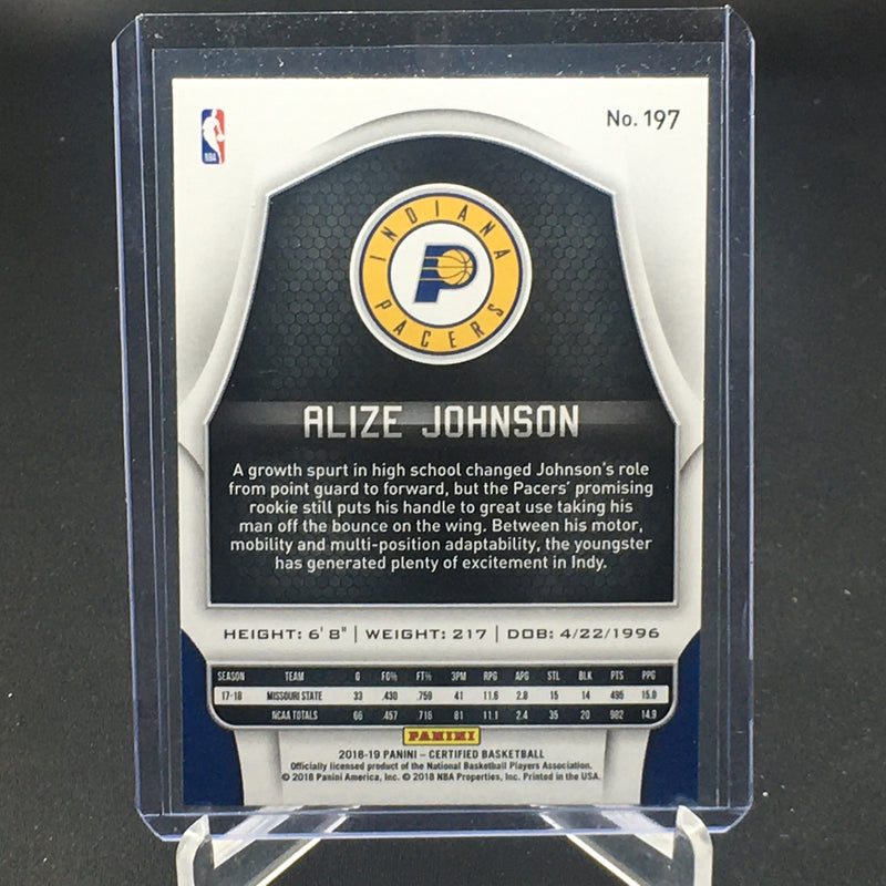 2018 PANINI CERTIFIED - A. JOHNSON -