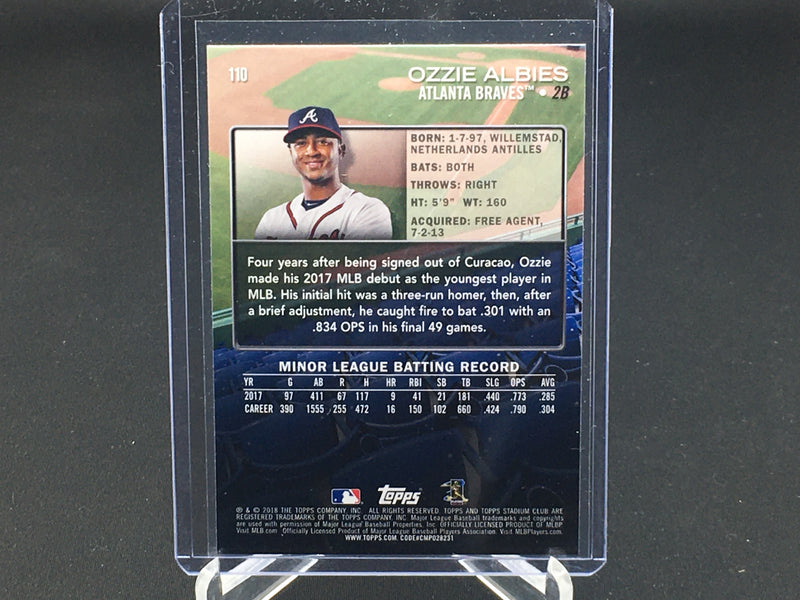 2018 TOPPS STADIUM CLUB - O. ALBIES -
