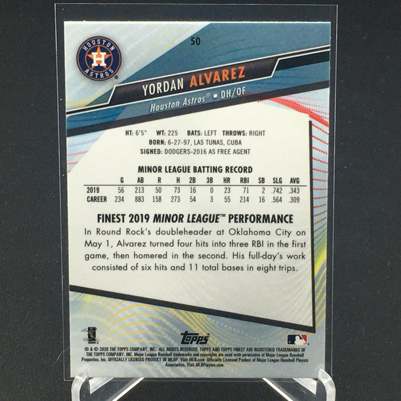 2020 TOPPS FINEST - Y. ALVAREZ -