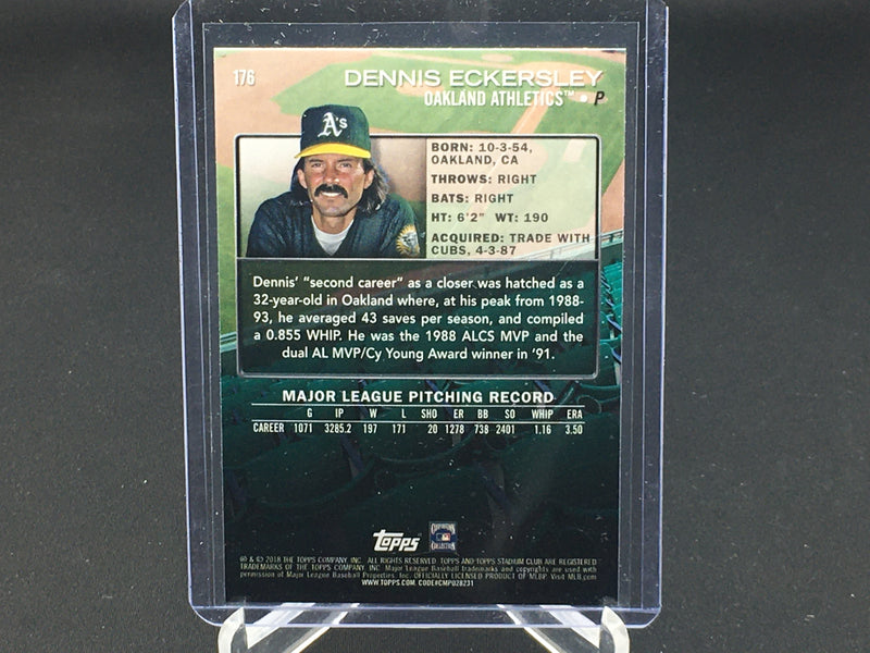 2018 TOPPS STADIUM CLUB - FIRST DAY ISSUE - D. ECKERSLEY -
