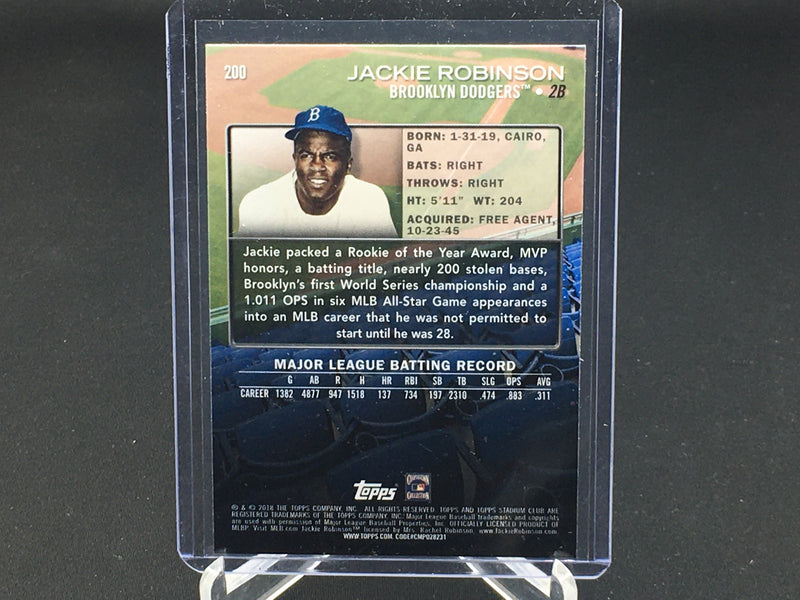 2018 TOPPS STADIUM CLUB - J. ROBINSON -