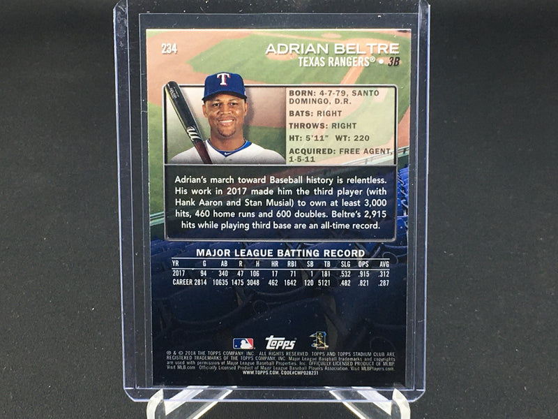 2018 TOPPS STADIUM CLUB - A. BELTRE -