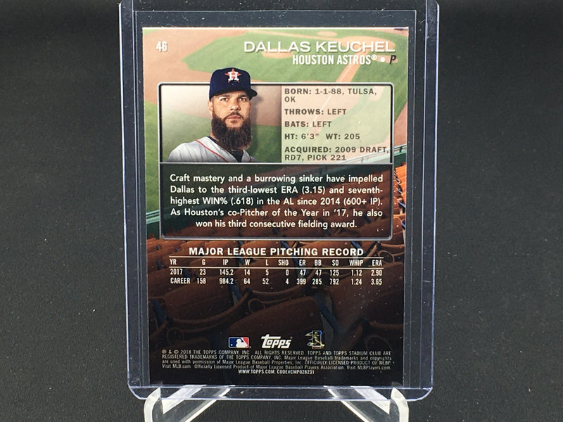 2018 TOPPS STADIUM CLUB - D. KEUCHEL -
