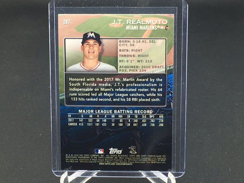 2018 TOPPS STADIUM CLUB - J. REALMUTO -