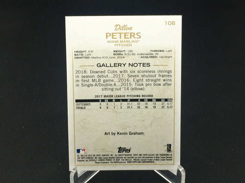 2018 TOPPS GALLERY - ARTIST PROOF - D. PETERS -