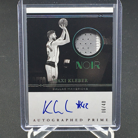 2020 PANINI NOIR - M. KLEBER - #APB-MAX - #'D/40 - JERSEY RELIC - AUTOGRAPH