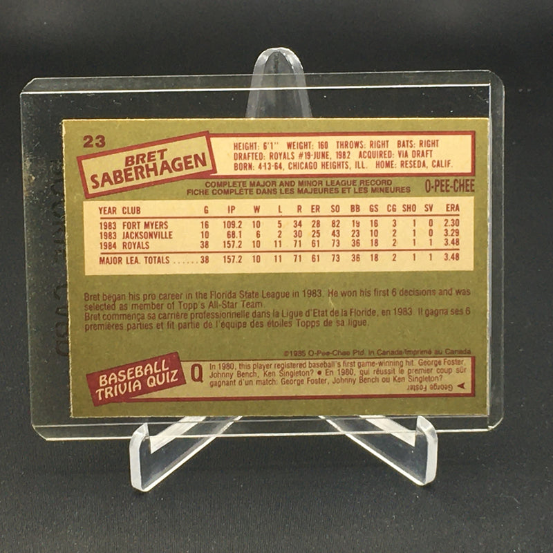 1985 O-PEE-CHEE - B. SAERHAGEN -