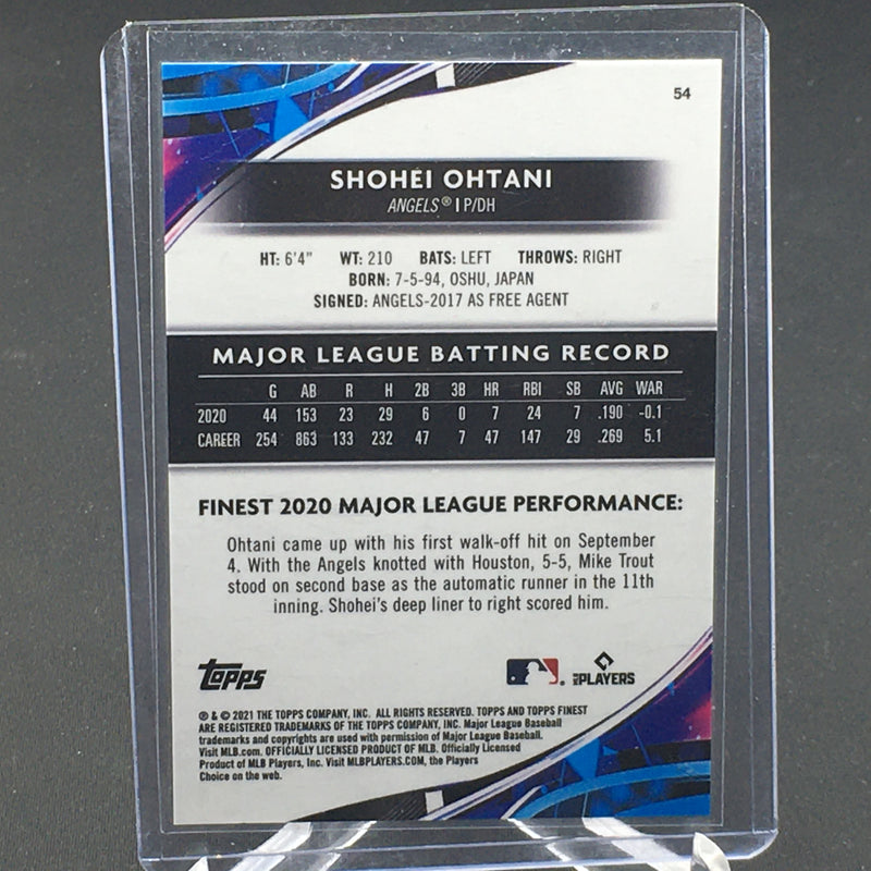 2021 TOPPS FINEST - SPECKLE - S. OHTANI - #54 - #'D/125