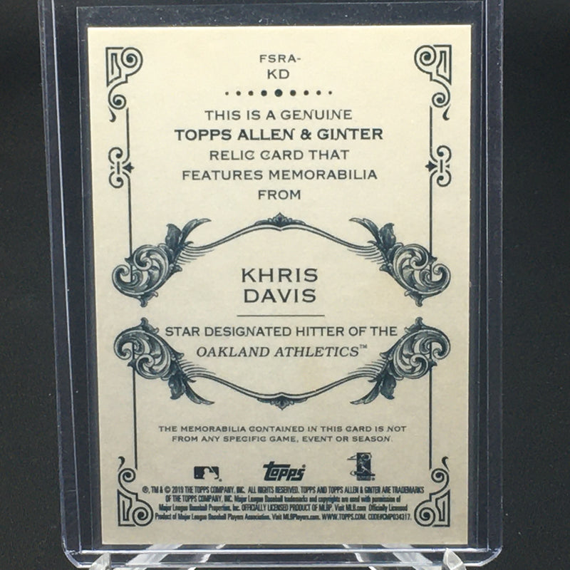 2019 TOPPS ALLEN AND GINTER - K. DAVIS -