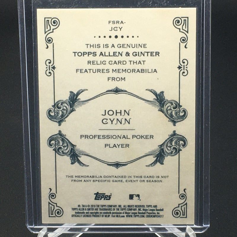 2019 TOPPS ALLEN AND GINTER - J. GYNN -