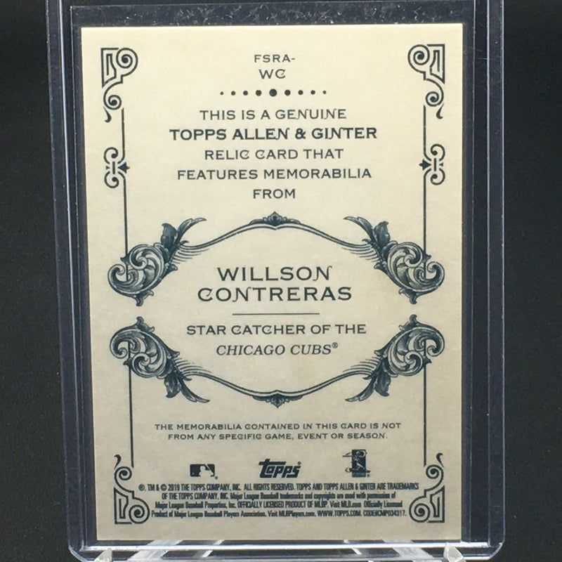 2019 TOPPS ALLEN AND GINTER - W. CONTRERAS -