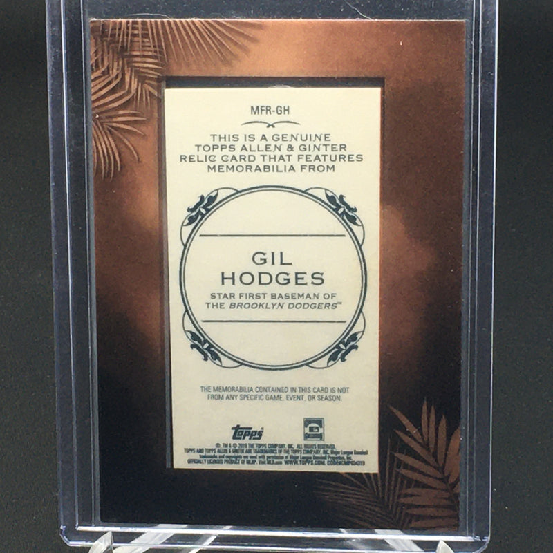 2019 TOPPS ALLEN AND GINTER - G. HODGES -