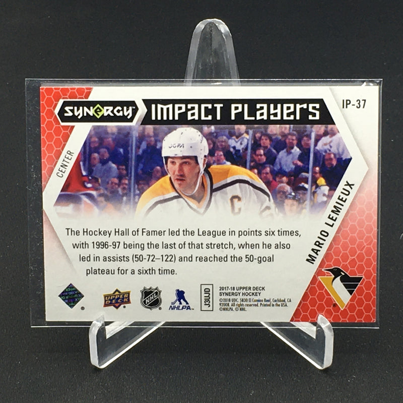 2017 UPPER DECK SYNERGY - RED - IMPACT PLAYERS - M. LEMIEUX - #IP-37 - #'D/56