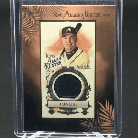 2019 TOPPS ALLEN AND GINTER - C. JONES - #MFR-CJ - FRAMED MINI - GAME USED MEMORABILIA