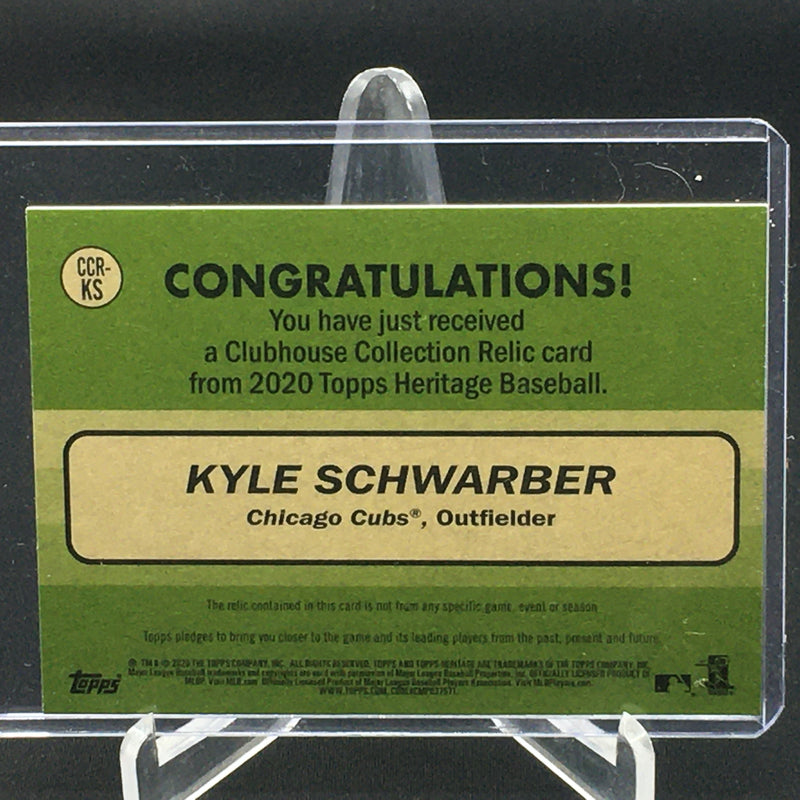2020 TOPPS HERITAGE - CLUBHOUSE COLLECTION - K. SCHWARBER -