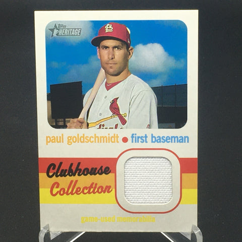 2020 TOPPS HERITAGE - CLUBHOUSE COLLECTION - P. GOLDSCHMIDT - #CCR-PG - GAME USED MEMORABILIA
