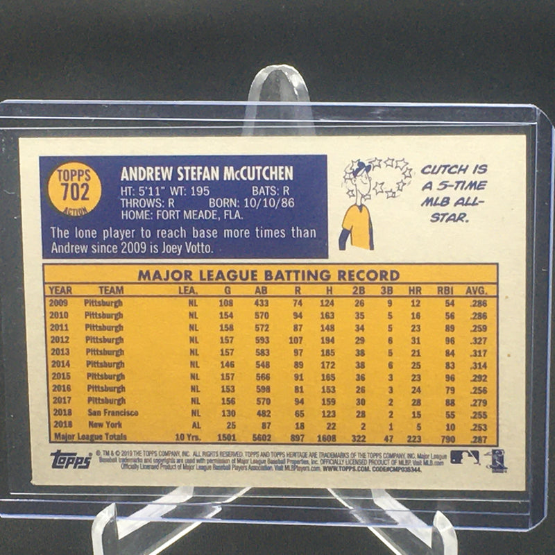 2019 TOPPS HERITAGE - A. MCCUTCHEN -