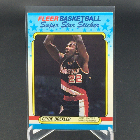 1988 FLEER BASKETBALL - SUPER STAR STICKER - C. DREXLER - #3