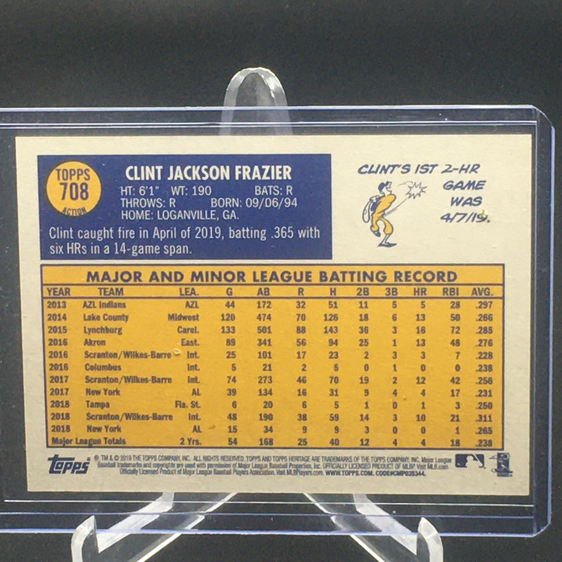 2019 TOPPS HERITAGE - C. FRAZIER -