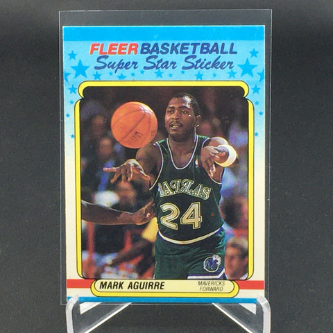 1988 FLEER BASKETBALL - SUPER STAR STICKER - M. AGUIRRE - #1