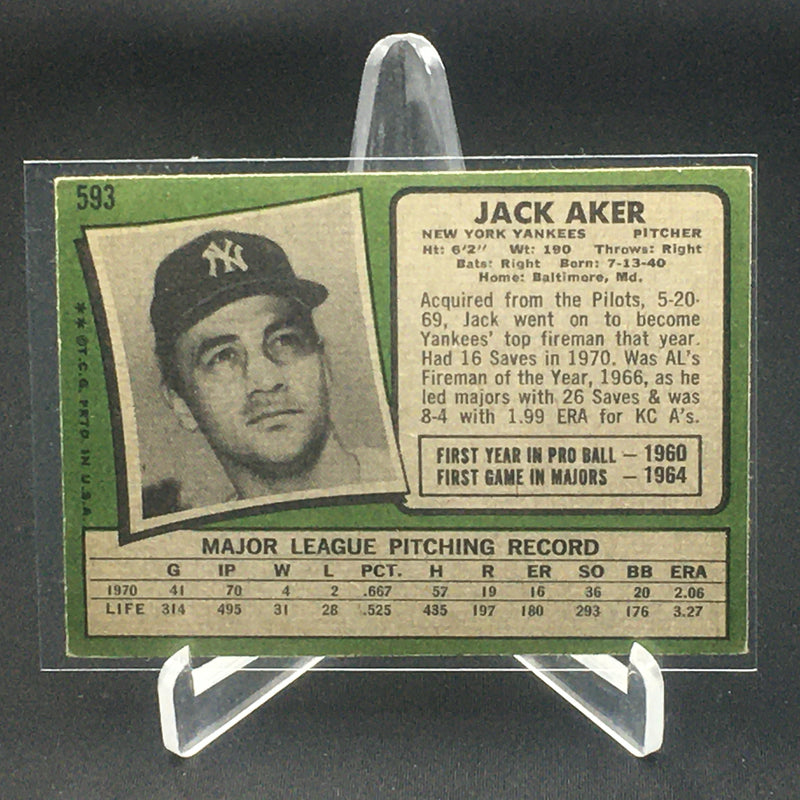 2020 TOPPS HERITAGE - 50TH ANNIVERSARY BUYBACK - J. AKER -