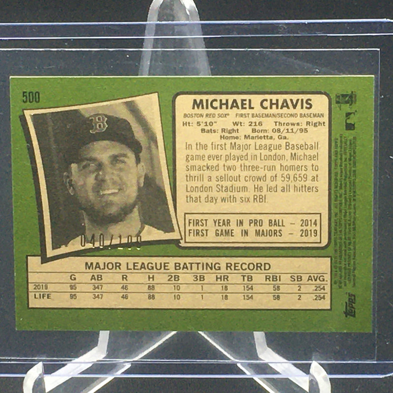 2020 TOPPS HERITAGE - M. CHAVIS - #500 - #'D/100  - SP