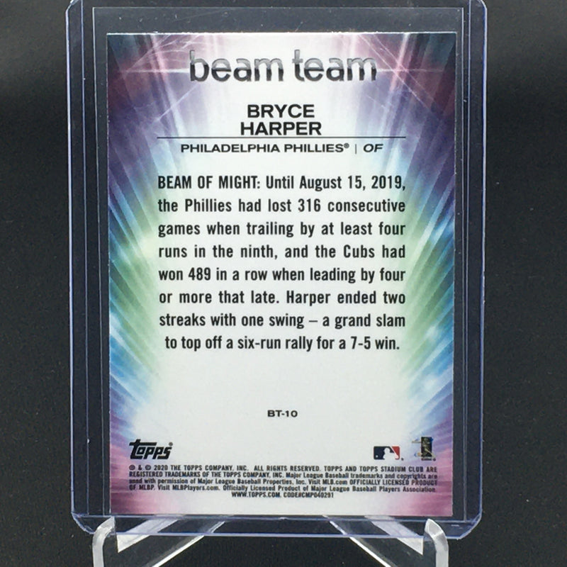2020 TOPPS STADIUM CLUB CHROME - BEAM TEAM - B. HARPER -