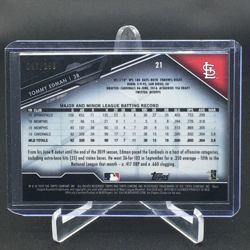 2020 TOPPS CHROME BLACK - T. EDMAN - #21 - #'D/199