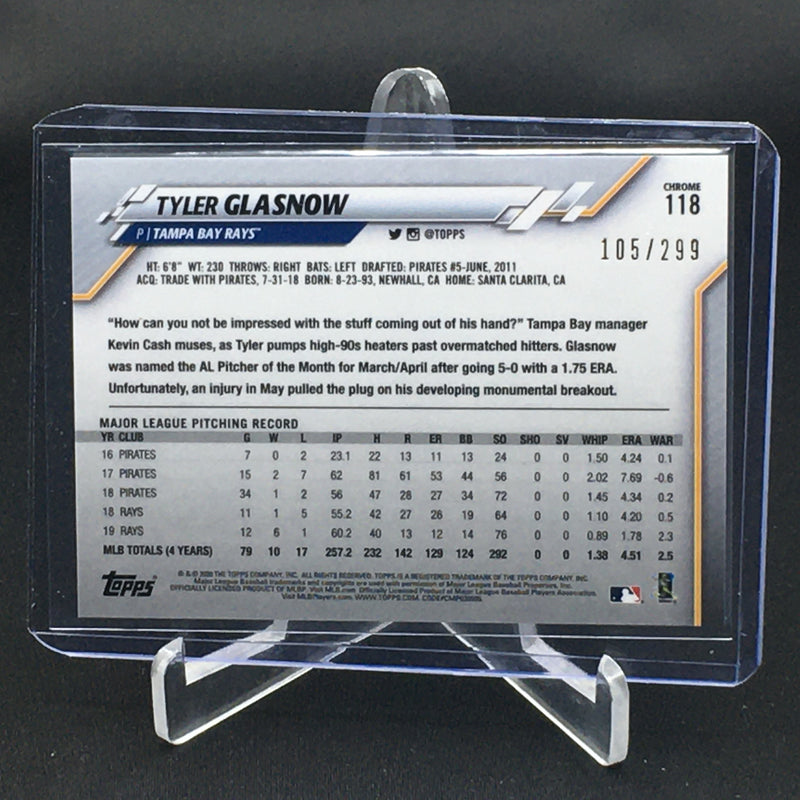 2020 TOPPS CHROME - PURPLE - T. GLASNOW - #118 - #'D/299