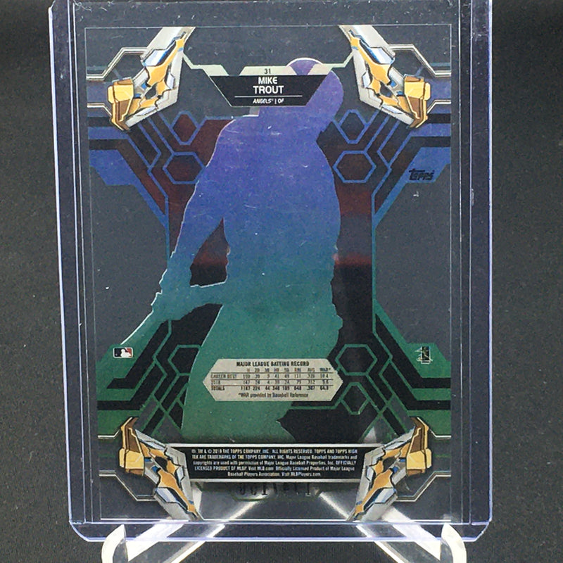 2019 TOPPS HIGH TEK - M. TROUT - #31 - #'D/150 - GREEN
