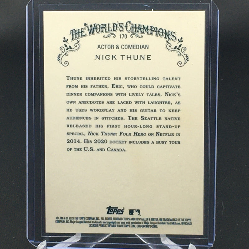 2020 TOPPS CHROME - ALLEN & GINTER - SILVER - N. THUNE -
