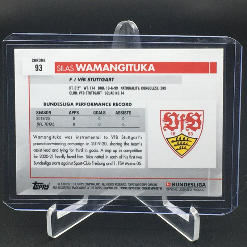 2021 TOPPS CHROME BUNDESLIGA - S. WAMANGITUKA -